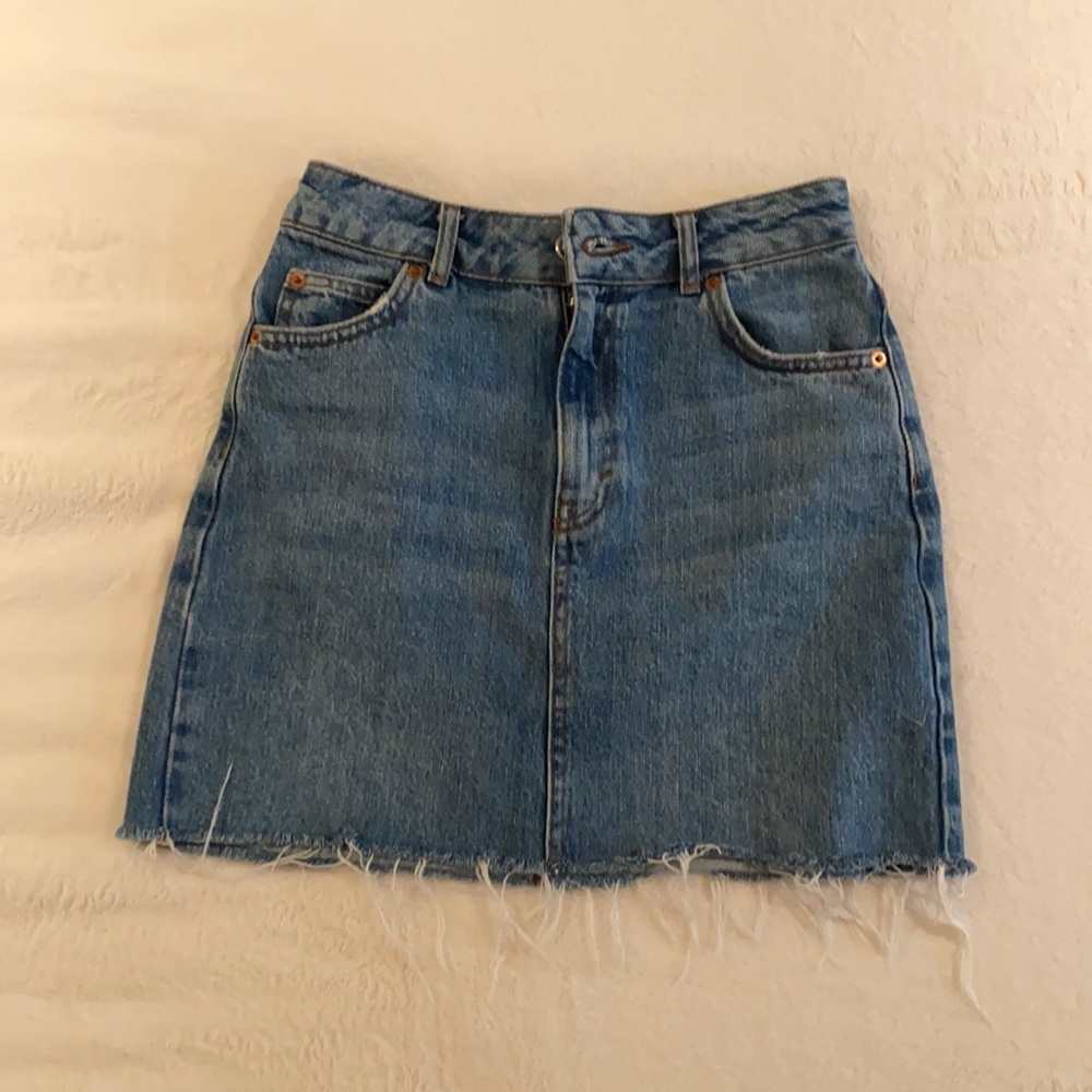 Denim mini skirt